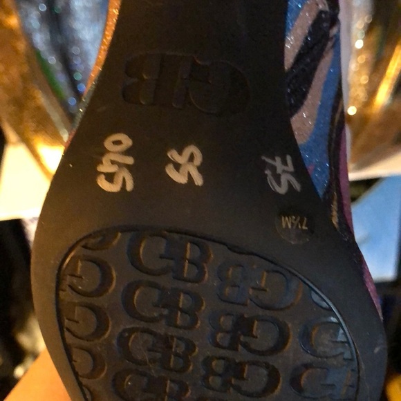 Gianni Bini Cat-Walk Glitter Snip Toe Colorful Swirl Pattern Knee-High Boots NWT - Picture 12 of 16